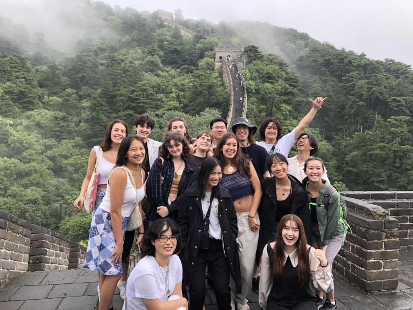 Group photo in Beijing, China at the Great Wall